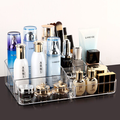 

Rich living transparent cosmetic case acrylic desk storage box finishing box rack