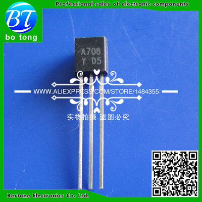 

50PCS KSA708 KSA708-Y A708 TO-92 2SA708-Y 2SA708 Transistor PNP 60V 07A TO92