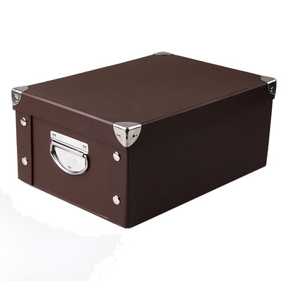 

Youjialiangpin Thick paper storage box Book storage box Toy clothes Organizer Large with handle Aristocratic black