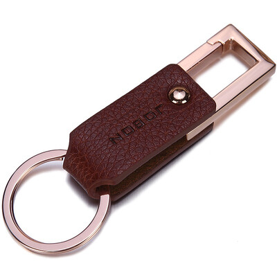 

Jingdong supermarket] JOBON Zhongbang key chain ring car key chain chain fiber leather 360 degree rotation hidden waist hanging ZB-003G rose gold