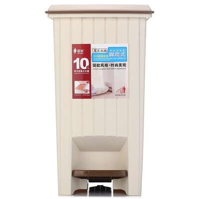 

【Jingdong Supermarket】 Shun Mei 10L trash cans square pedal flip with handle European health barrels SM-2601 two loaded