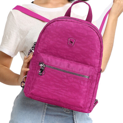 

OIWAS Women Backpack Waterproof Casual Bag Girls Shoulder Bag Rucksack Rose red