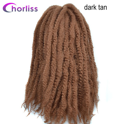 

Chorliss 18" Ombre Synthetic Braiding Hair Extensions Afro Kinky Twist Braids Hair Bundles Crochet Braids 100gpack Burgundy 1pc