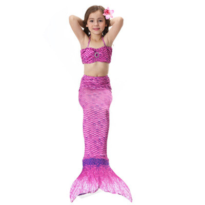 

Children Little Mermaid Tail Costume Ariel Bikini Summer Swimsuit Evening Dress child girl bikini Bathing Suit Beach Swim Wear