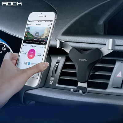 

ROCK car phone holder gravity outlet bracket car phone holder car supplies matte black