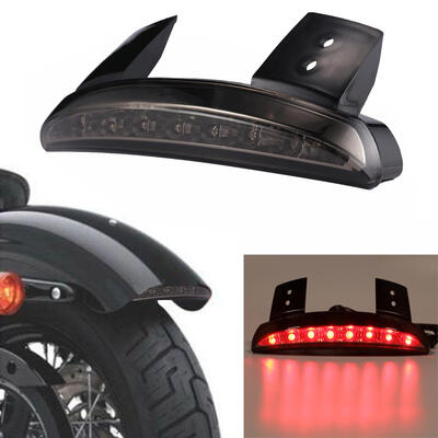 

1PC Motorcycle Smoke Chopped Fender Edge LED License Plate Tail Light Turn Light for Harley Davidson Sportster Iron 883 XL1200N