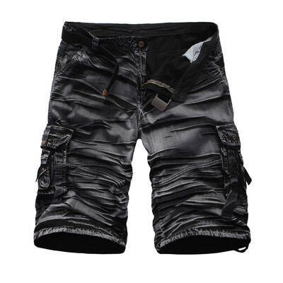 

Men Jeans Shorts Casual Training Cotton Breathable Multi Pocket Camouflage Cargo Pants for Men