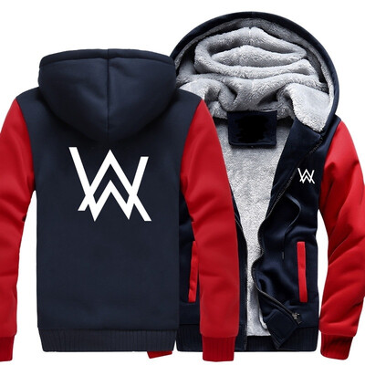 

2018 New USA SIZE Men Winter Autumn Hoodies Alan Walker Faded the same pattern Fleece Coat Baseball Uniform Sportswear Jacket wool