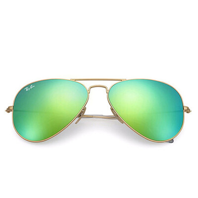 

Rayban Retro Aviator Женские солнцезащитные очки для мужчин Поляризованный объектив с ртутью Pialot Style Светоотражающий цвет 3025