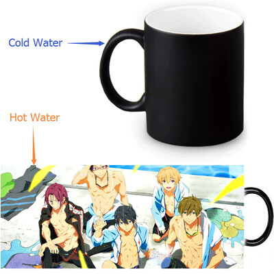 

Iwatobi Swim Club 350мл / 12 унций Кубок с чаем с регенерацией тепла Изменение цвета чашки кофе Чувствительные морфинг-кружки Волшебная чашка для чайных чашек