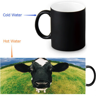 

Cow 350ml12oz Heat Reveal Mug Color Change Coffee Cup Sensitive Morphing Mugs Magic Mug Milk Tea Cups