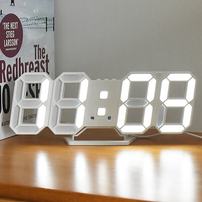 

TXL Alarm Clock Creative Lazy Living Room Wall Clock Perpetual Calendar Calm Large Alarm Clock Wisdom Plus Silver