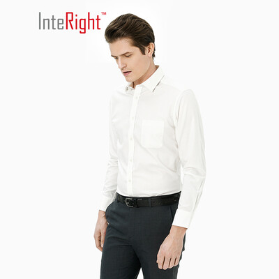 

INTERIGHT 10 Silk Silk Мужская рубашка с длинным рукавом для бизнеса Blue 40 ярдов