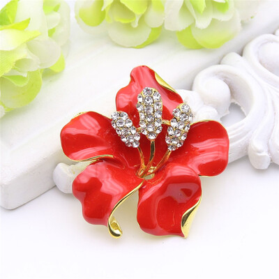 

Fashion Women Poppy Flower Brooch Pin Enamel Paint Corsage Jewelry Colorful Lacquer Broches Jewelry Lady Scarf Pins Bijoux Gift