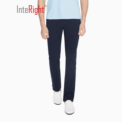 

INTERIGHT long-staple cotton touch casual pants mens business dark blue 32 yards
