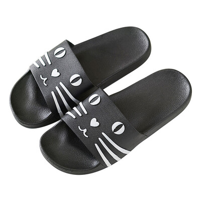 

Youjia bathroom slippers summer men&women couple home cartoon light soft bottom home anti-slip sandals&slippers mens black 42-43 yards suitable for 41-42 feet