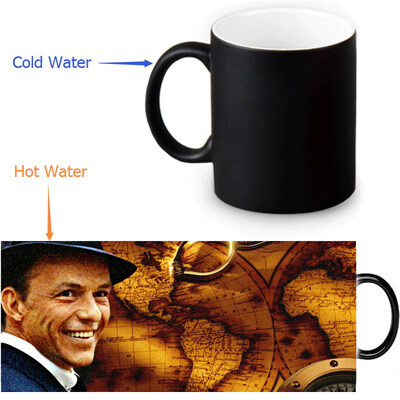 

Frank Sinatra 350ml12oz Heat Reveal Mug Color Change Coffee Cup Sensitive Morphing Mugs Magic Mug Milk Tea Cups