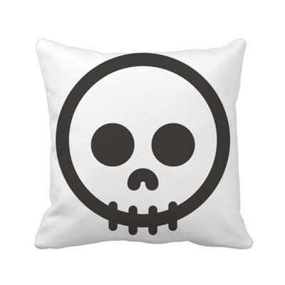 

Circle Skeleton Chat Emoji Square Throw Pillow Insert Cushion Cover Home Sofa Decor Gift