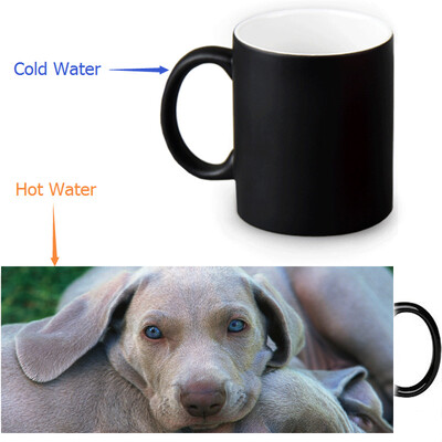 

Weimaraner 350ml/12oz Heat Reveal Mug Color Change Coffee Cup Sensitive Morphing Mugs Magic Mug Milk Tea Cups