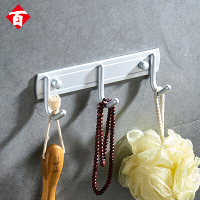 

Hundred words free punching space aluminum hook coat hook bathroom bathroom wall hook 5 hook