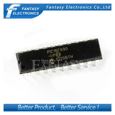 

10PCS PIC16F690-IP DIP20 PIC16F690-I DIP PIC16F690 new&original IC free shipping