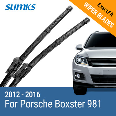 

SUMKS Wiper Blades for Porsche Boxster 981 23"&21" Fit Slim Push Button Arms 2012 2013 2014 2015 2016