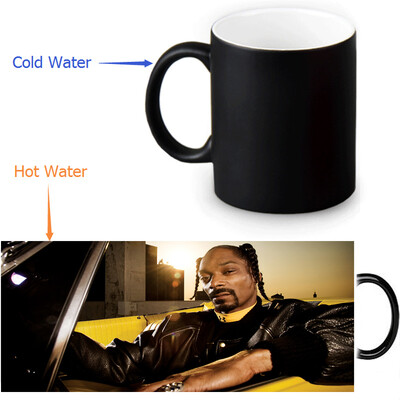 

Snoop Doggy 350мл / 12 унций Heat Reveal Mug Color Change Чашка кофе Чувствительные морфинг-кружки Волшебная чашка для чайных чашек