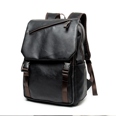 

Korean Students Leather Backpack Fashion Rucksack Bag Travel Laptop Knapsacks Bag