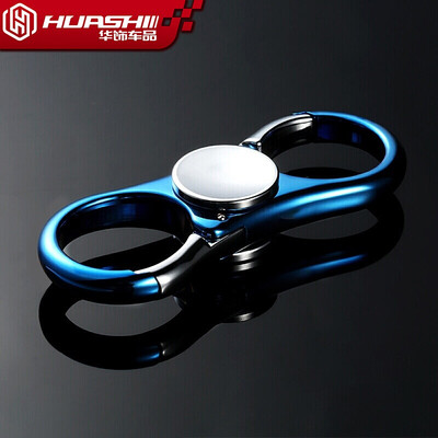 

Huashi car key chain fingertip gyro decompression finger gyro pendant men&women waist hanging creative couple key ring key ring bright chrome