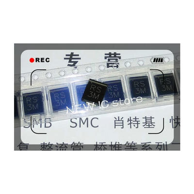 

Free shipping1000pcs Rectifier Diode 3A 1000V SMC RS3M DO-214AB