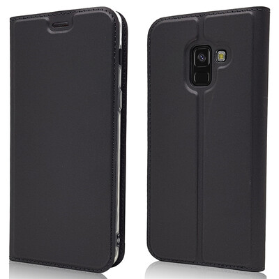 

Роскошный чехол Кошелек для Samsung Galaxy A8 + (2018) Высококачественная кожаная обложка из искусственной кожи Kickstand Anti-shock Полная защита