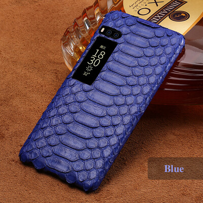 

Genuine Leather Phone Case For Meizu Pro 7 Case Natural Python Skin For MX5 Mx6 Back Cover