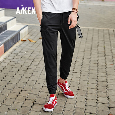 

Aiken Aiken Senma brand mens casual trousers AK218171903 black