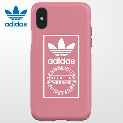 

Adidas iPhoneX Mobile Shell Новая мода Apple X Silicone All-inclusive Clover logo Простой Anti-slip Прочная защита от падения Pink