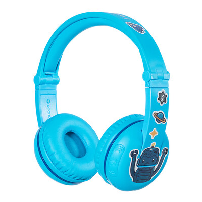 

Buddy Style BuddyPhones Воспроизвести беспроводную Bluetooth-гарнитуру для наушников гарнитура Микрофон Специальное обучение Английский Услышьте наушники Ученик Cute Gift Blue