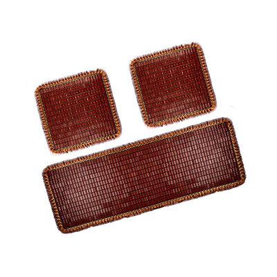 

GREAT LIFE car seat summer seat cushion cool pad bamboo three-piece coffee color