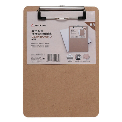 

Coix A5 original wooden board clip folder a la carte pad A755 dirt brown