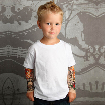 

2018 Boy Clothes Cotton T-shirt Long Sleeve Children Tee Shirts Novelty Tattoo Sleeve Baby Girl Tops Spring&autumn KidsTop