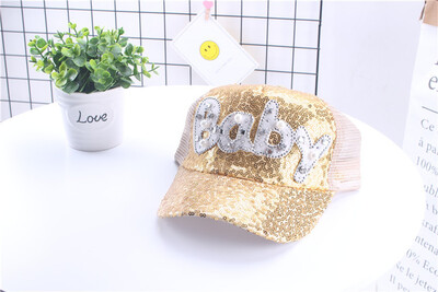 

Новые дети Cap Parenting Summer Girls Мальчики Hat Sequins Visor Sunscreen Бейсбольная сеть Hat baby