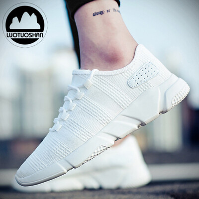 

Mens fashion Super light breathable Shock absorption Leisure sports shoes Running shoes flat loafers Walking shoes
