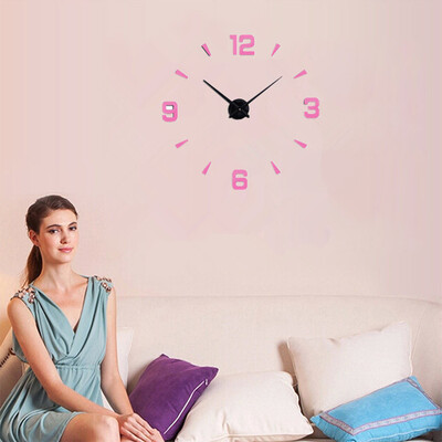 

Wall ClockModern Frameless DIY Wall Clock Large 3D Wall Watch Non Ticking for Living Room Bedroom Kitchen