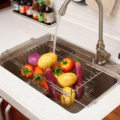 

ОРЗ кухня фрукты овощи слива стойку из нержавеющей стали регулируемый в-раковина блюдо чаши сливной сушки корзина хранения лоток