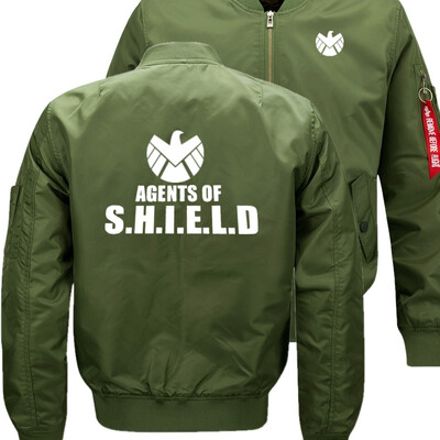 

agents of shield Bomber Flight Flying Jacket Winter thicken Warm Zipper Men Jackets Anime Mens Casual Coat 6
