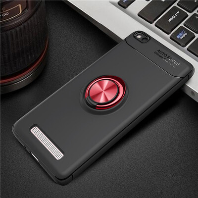 

Xiaomi Redmi 4A4X Luxury Metal Ring Magnetic Bracket Shockproof Cooling TPU Phone Case