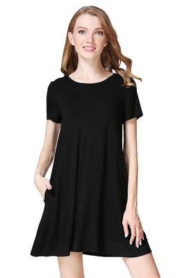 

Womens Swing T-Shirt Dress with Pockets