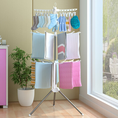 

Melody floor stainless steel folding drying rack children clothes towel rack