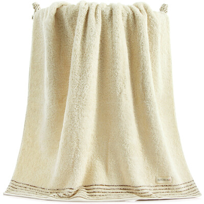 

Sanli organic cotton towel 2 pieces 34×76cm cotton soft absorbent wash towel 110g strip preferred long-staple cotton towel beige brown