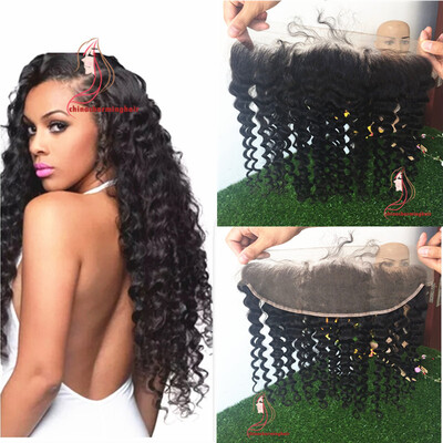 

Предварительно собранные глубокие волнообразные кружева Фронтальное закрытие 13x4 Перуанские реми Человеческие волосы спереди с натуральными волосами для волос