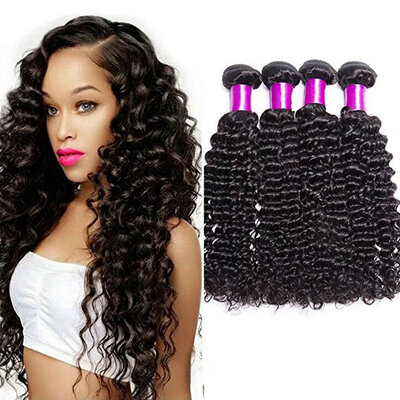 

CLAROLAIR Hair Raw Virgin Unprocessed Human Hair Deep Curly Hair Weave For Black Women Virgin Brazilian Hair Curly 4 Bundles Soft