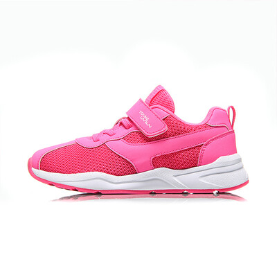 

Li Ning childrens shoes for men&women childrens breathable non-slip soft midsole Velcro running shoes YKFN042-6 fluorescent fruit powder fire dragon red 33